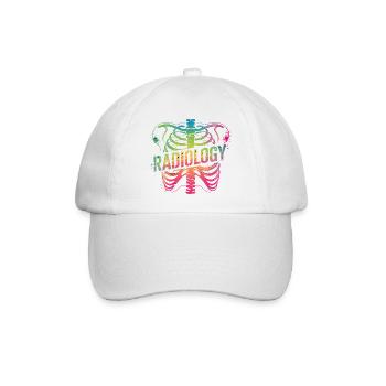Regenbogen Radiologie Rippen - Baseballkappe - Weiß/Weiß - Vorne