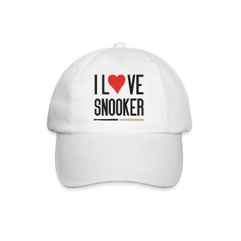 Ich liebe Snooker - Baseballkappe - Weiß/Weiß - Vorne