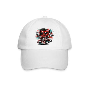 Sechs Sieben 6 7 Valentinstag Liebesgeschenk Herz - Baseballkappe - Weiß/Weiß - Vorne