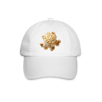 Karneval Popcorn Kostüm, günstiges Kostüm, lustig - Baseballkappe - Weiß/Weiß - Vorne