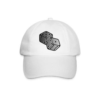 Würfel - Baseballkappe - Weiß/Weiß - Vorne
