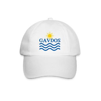 Gavdos Sonnenwellen-Logo - Baseballkappe - Weiß/Weiß - Vorne