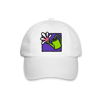 Naturbotanische Florale Gießkanister - Baseballkappe - Weiß/Weiß - Vorne
