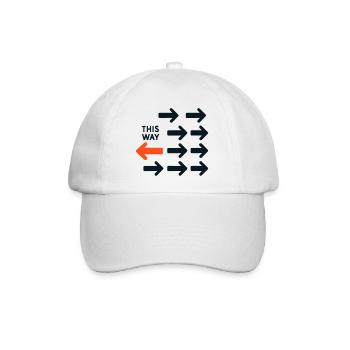 Invertierter Pfeil gegen das aktuelle Design So Tot - Baseballkappe - Weiß/Weiß - Vorne