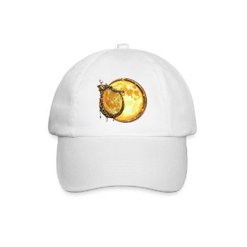 Goldene Mondharfe - Baseballkappe - Weiß/Weiß - Vorne