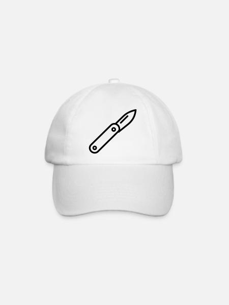Messer - Baseballkappe - Weiß/Weiß
