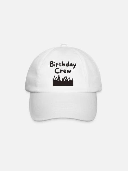 Birthday Crew - Baseballkappe - Weiß/Weiß