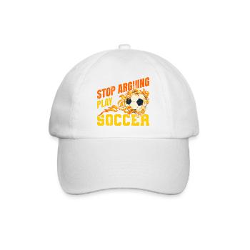 Fußball Witziger Spruch - Baseballkappe - Weiß/Weiß - Vorne