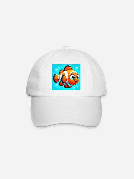 Clownfisch - Baseballkappe - Weiß/Weiß