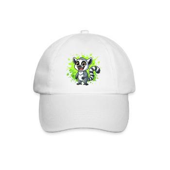 Lemur Neon Spritzer - Baseballkappe - Weiß/Weiß - Vorne