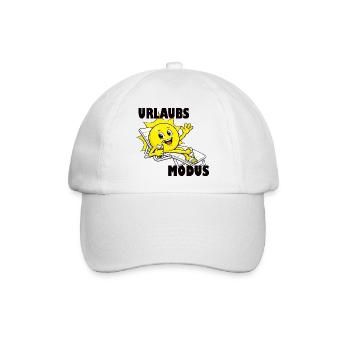 Urlaubsmodus, Urlaub - Baseballkappe - Weiß/Weiß - Vorne