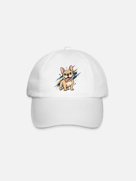 Franz Bulldog Spaß - Baseballkappe - Weiß/Weiß