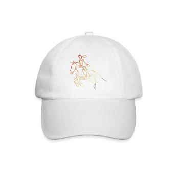 Reiter Mädchen Skizze - Baseballkappe - Weiß/Weiß - Vorne