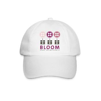 Bloom - Baseballkappe - Weiß/Weiß - Vorne