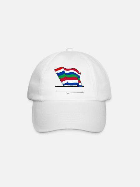Schier-Flagge – Individuelles Inseldesign - Baseballkappe - Weiß/Weiß