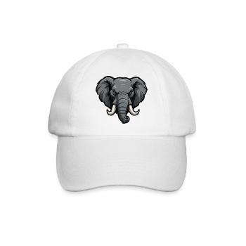 Elefant Esports Cartoon - Baseballkappe - Weiß/Weiß - Vorne