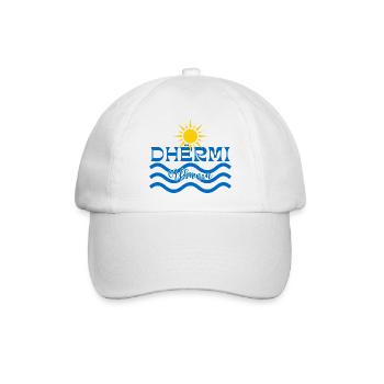 DHËRMI Albanien Sonnenwellen-Logo - Baseballkappe - Weiß/Weiß - Vorne