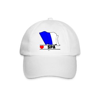 Love Spa Belgien - Baseballkappe - Weiß/Weiß - Vorne