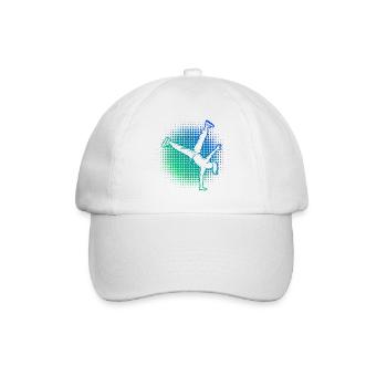 Geschenkidee für die Hip-Hop-Tänzerin mit Breaking - Baseballkappe - Weiß/Weiß - Vorne