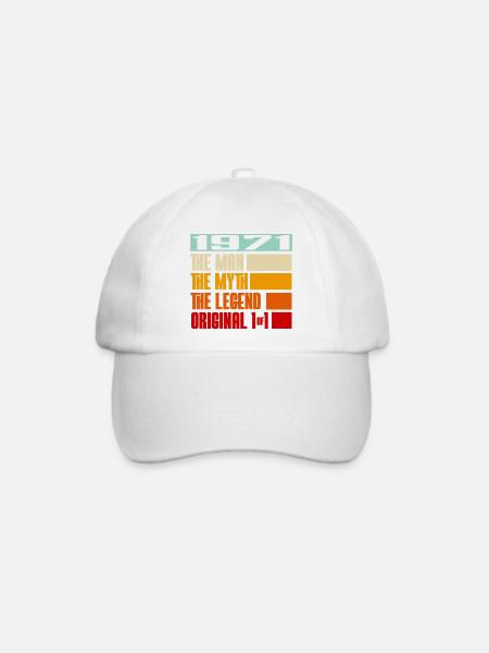 1971 Authentische Retro-Legende - Baseballkappe - Weiß/Weiß