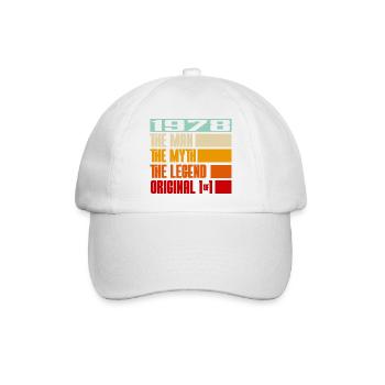 1978 L'homme Mythe Légende - Baseballkappe - Weiß/Weiß - Vorne