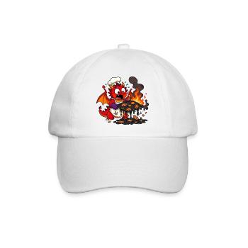 Feuerdrache Koch Kekse brennen - Baseballkappe - Weiß/Weiß - Vorne