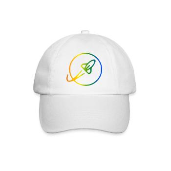 Rakete Regenbogen Umlaufbahn - Baseballkappe - Weiß/Weiß - Vorne