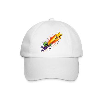 Alien Sternenrakete Abenteuer - Baseballkappe - Weiß/Weiß - Vorne