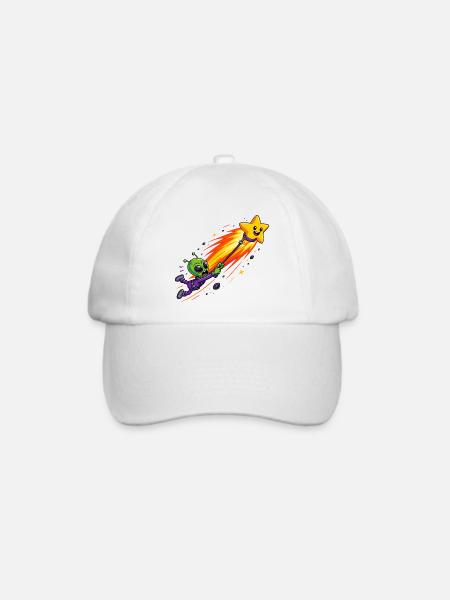 Alien Sternenrakete Abenteuer - Baseballkappe - Weiß/Weiß