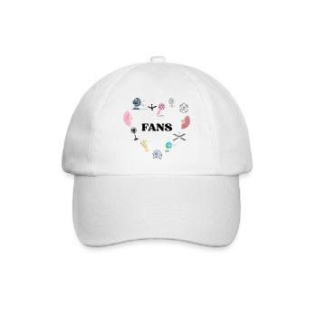 Herz aus Fans, Fächer & Ventilatoren Sommer Design - Baseballkappe - Weiß/Weiß - Vorne