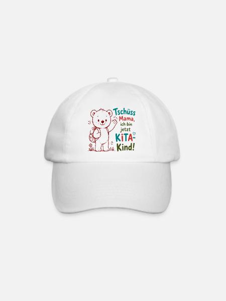 Kita Abschied Bär - Baseballkappe - Weiß/Weiß