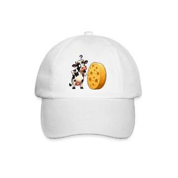 Kuh und Käse Frageszene - Baseballkappe - Weiß/Weiß - Vorne