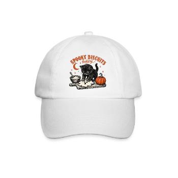 Halloween Katze - Baseballkappe - Weiß/Weiß - Vorne