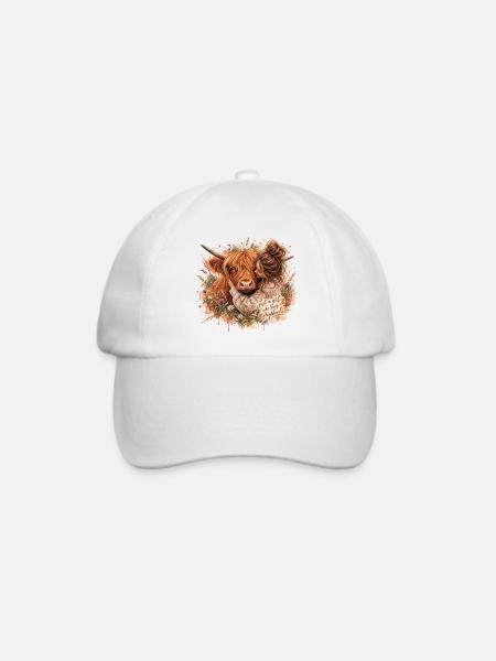 Girl who loves Highland Cows - Baseballkappe - Weiß/Weiß