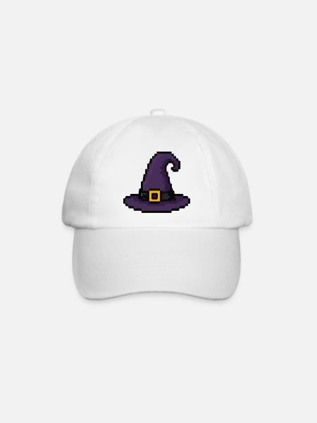 Pixel Hexenhut Purple - Baseballkappe - Weiß/Weiß