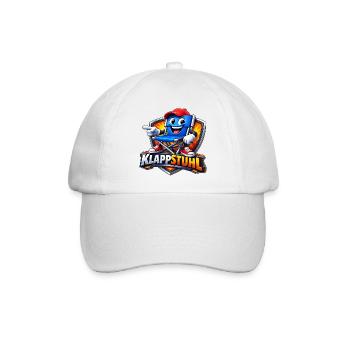 Klappstuhl Mascot Cartoon - Baseballkappe - Weiß/Weiß - Vorne