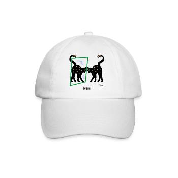 Sternzeichen-Bild Zwilling, Abstraktion - Baseballkappe - Weiß/Weiß - Vorne