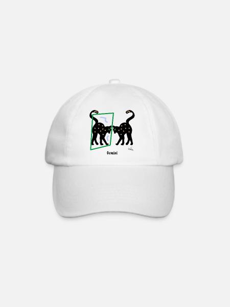 Sternzeichen-Bild Zwilling, Abstraktion - Baseballkappe - Weiß/Weiß