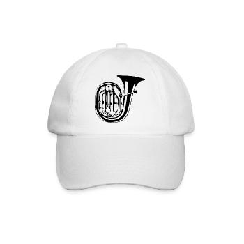 Tuba Blasmusik Volksmusik Geschenk Musiker - Baseballkappe - Weiß/Weiß - Vorne