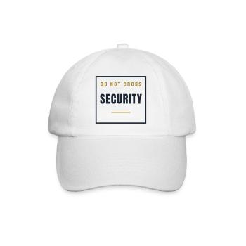Security Stempel Retro - Ordner Sicherheit - Baseballkappe - Weiß/Weiß - Vorne