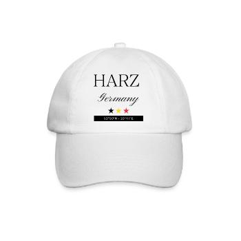 Harz Deutschland Souvenir – Reise minimalistisch - Baseballkappe - Weiß/Weiß - Vorne