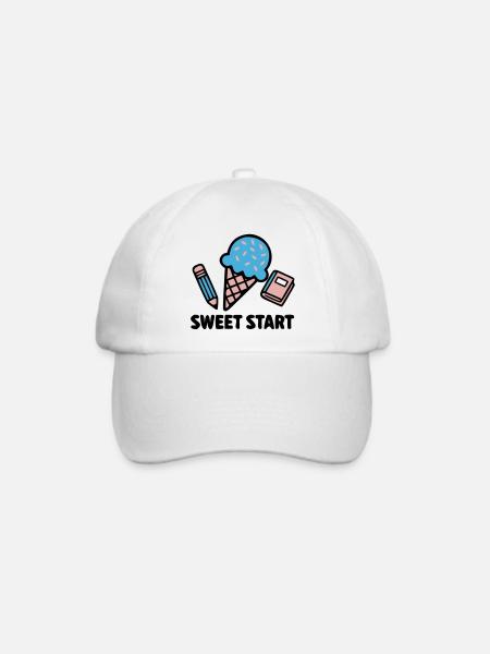 Sweet Start Einschulung Logo - Baseballkappe - Weiß/Weiß