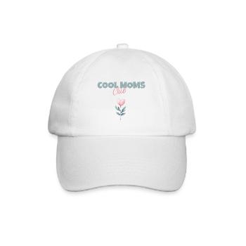 Cool Moms Club Muttertag Mama Herz Blume Geschenk - Baseballkappe - Weiß/Weiß - Vorne