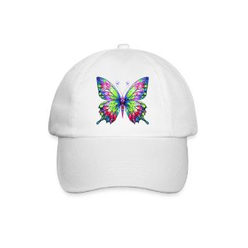 Schmetterling - Baseballkappe - Weiß/Weiß - Vorne