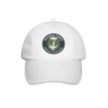 Nationalpark Schutz & Preserve Logo - Baseballkappe - Weiß/Weiß - Vorne