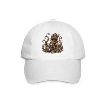 Octopus Steampunk Einfallsreichtum - Baseballkappe - Weiß/Weiß - Vorne