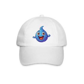 Wassertropfen - Baseballkappe - Weiß/Weiß - Vorne