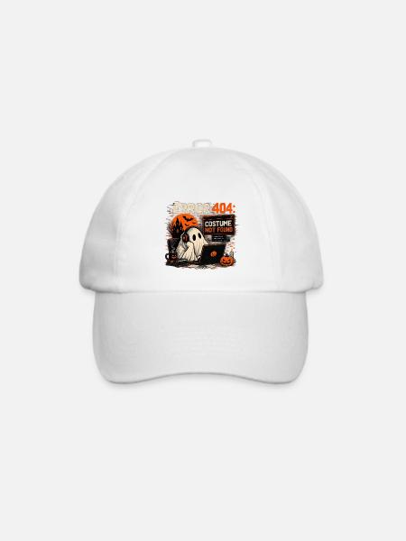 Error 404: Costume Not Found – Halloween Ghost - Baseballkappe - Weiß/Weiß