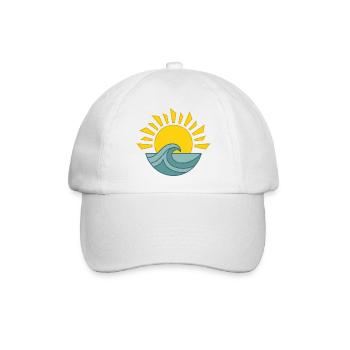 Sonnenaufgang über dem Meer - Baseballkappe - Weiß/Weiß - Vorne