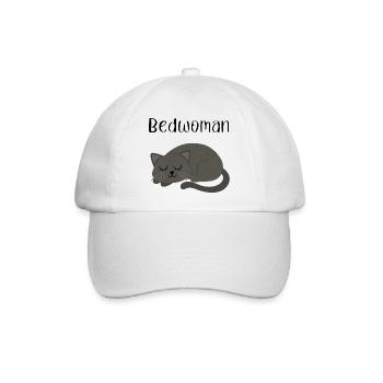 Katzen Nachthemd Schlafanzug Pyjama Bedwoman - Baseballkappe - Weiß/Weiß - Vorne